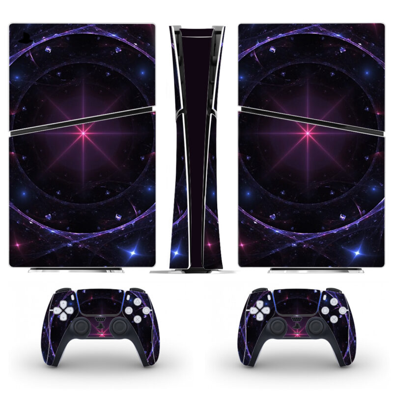 Abstract 3D Dimension Shiny Compass PS5 Slim Skin Sticker