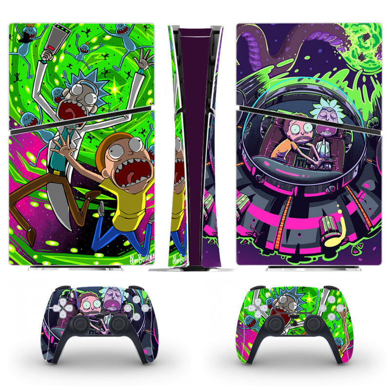 Rick And Morty PS5 Slim Skin Sticker