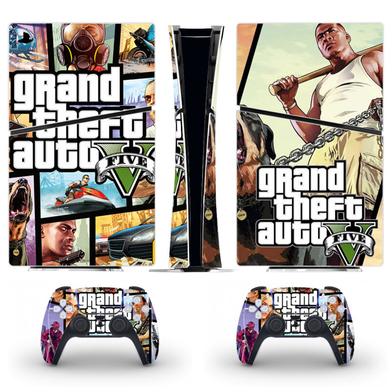 Grand Theft Auto V Game PS5 Slim Skin Sticker