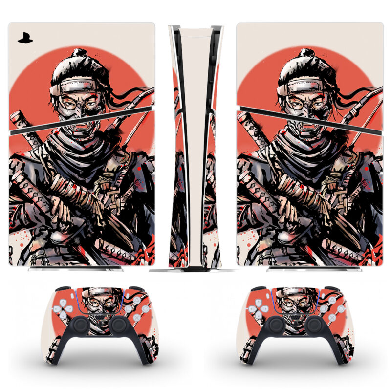 Ghost Of Tsushima Jin Sakai Art PS5 Slim Skin Sticker