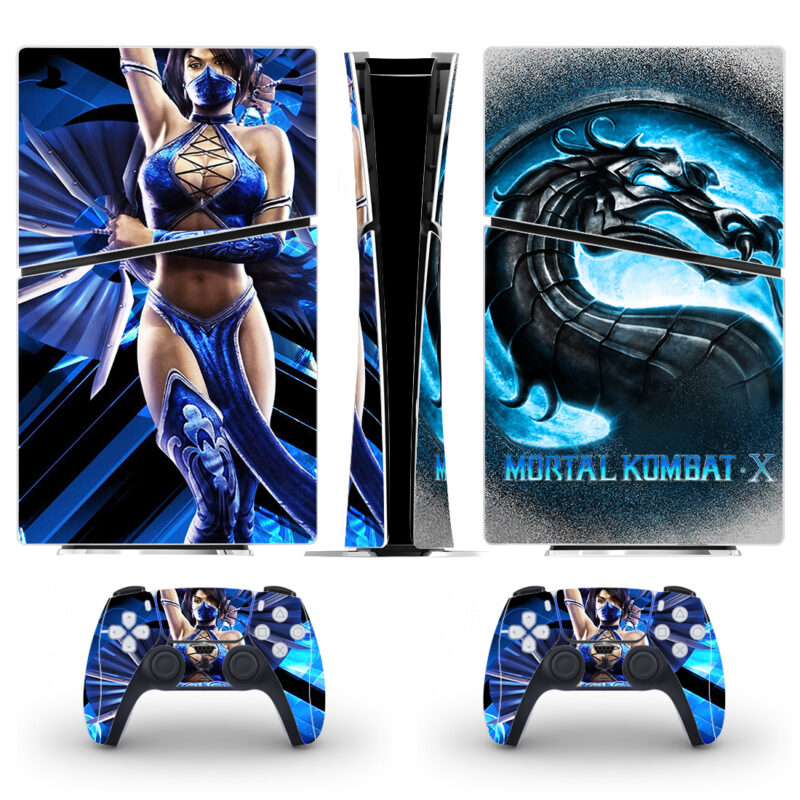 Mortal Kombat X And Anime Kitana PS5 Slim Skin Sticker