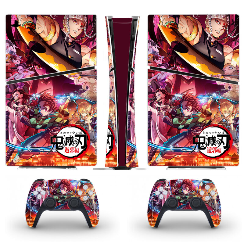 Demon Slayer: Kimetsu No Yaiba Skin For PS5 Slim And Controllers