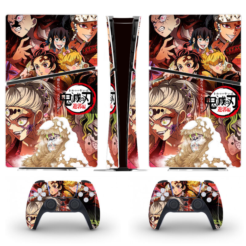 Demon Slayer: Kimetsu No Yaiba PS5 Slim Skin Sticker Design 1