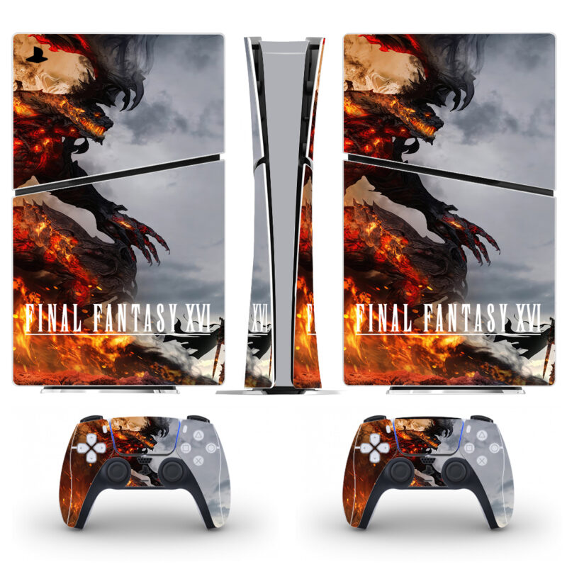 Final Fantasy XVI Game PS5 Slim Skin Sticker Design 1