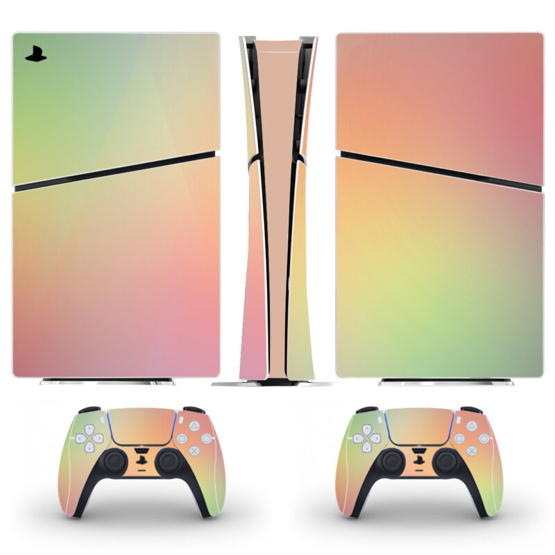 Colorful Pastel Gradient PS5 Slim Skin Sticker