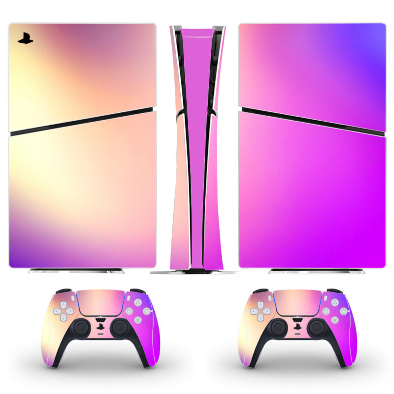 Purple Gradient Texture PS5 Slim Skin Sticker