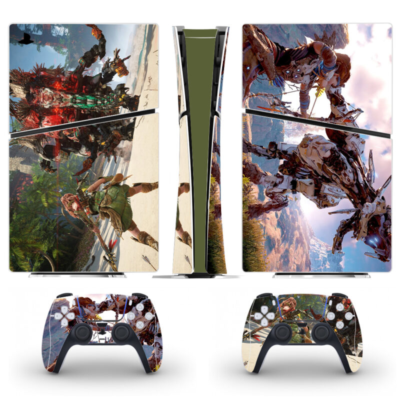 Horizon Forbidden West Game Skin For PS5 Slim And Controllers Design 1