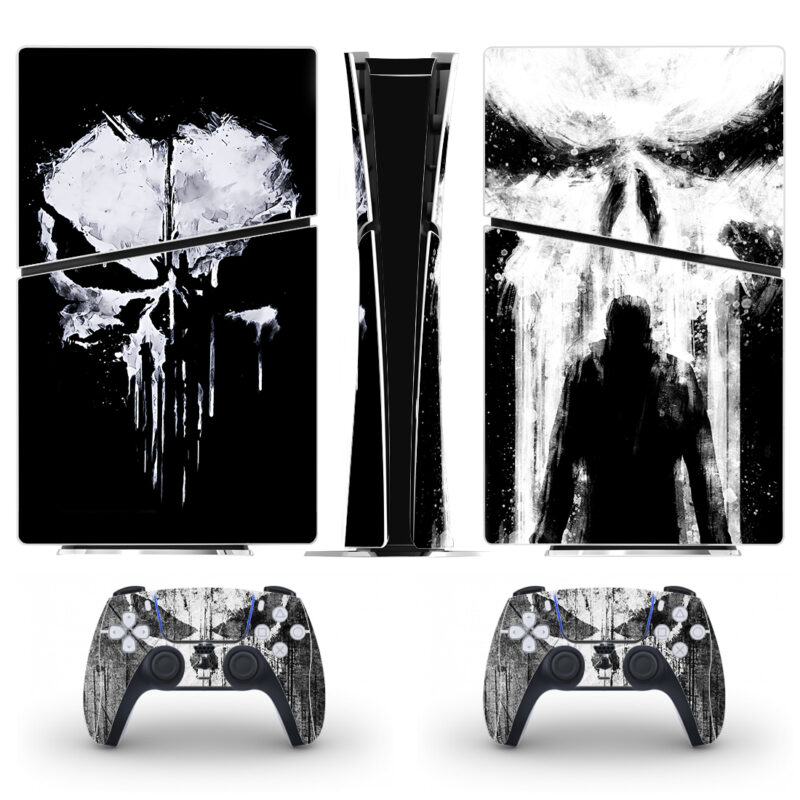 The Punisher Skull PS5 Slim Skin Sticker