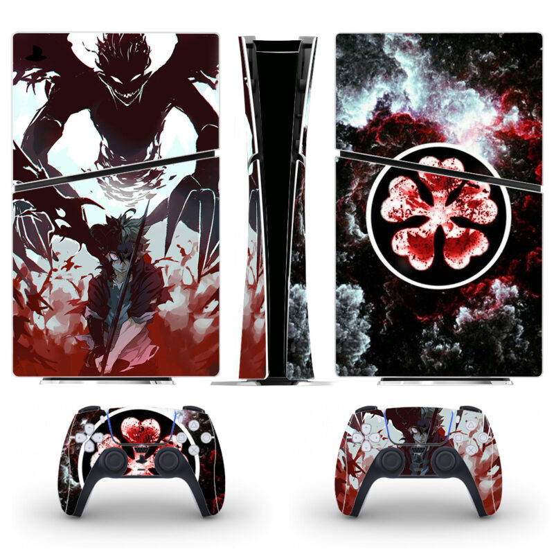 Black Clover Asta Demon And PS5 Slim Skin Sticker