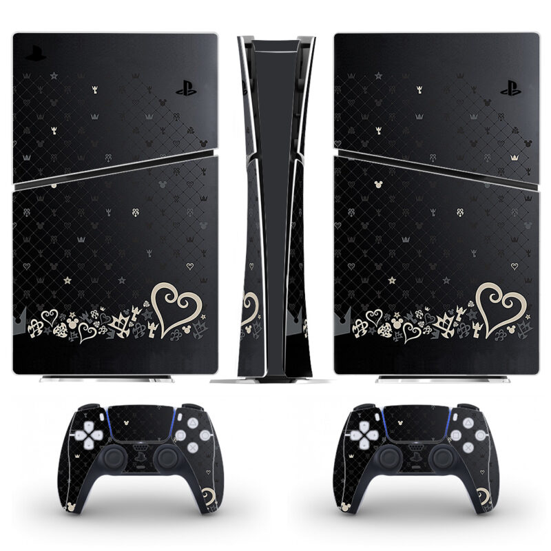 Kingdom Hearts 2.8 Symbols Pattern PS5 Slim Skin Sticker