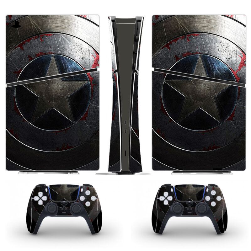 Captain America's Shield PS5 Slim Skin Sticker