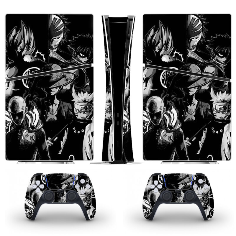 Black And White One Piece Characters PS5 Slim Skin Sticker