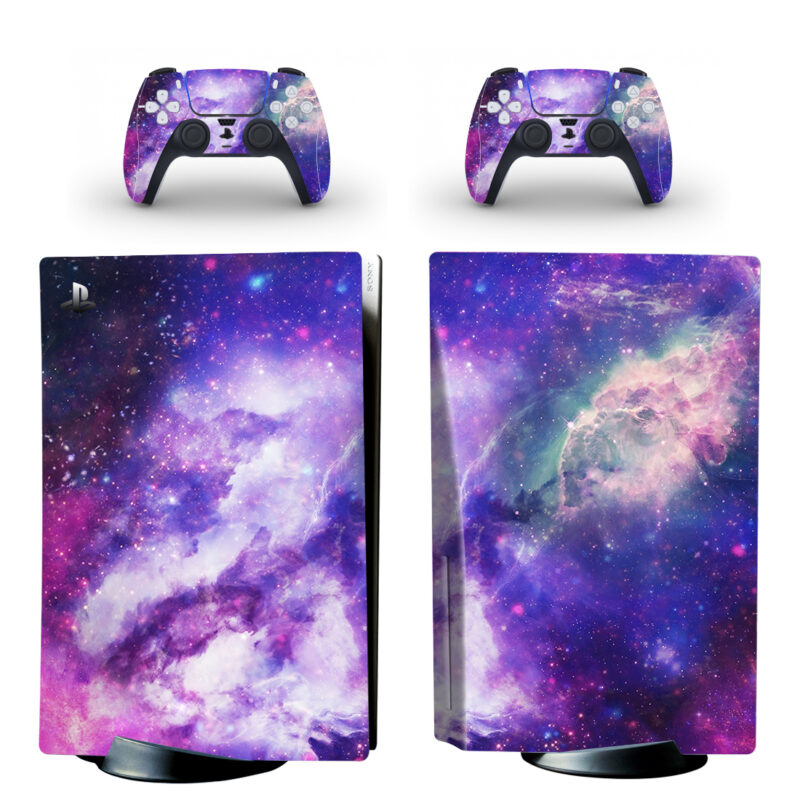 Glow Galaxy Texture PS5 Skin Sticker Decal