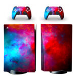 Blue And Red Galaxy PS5 Skin Sticker Decal