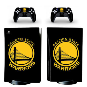 Black Golden State Warriors PS5 Skin Sticker Decal