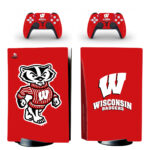 Wisconsin Badgers Men's Basketball PS5 Skin Sticker Decal