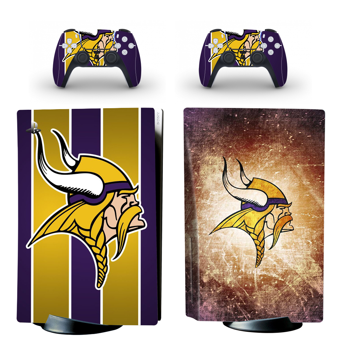 Minnesota Vikings PS5 Skin Sticker And Controllers