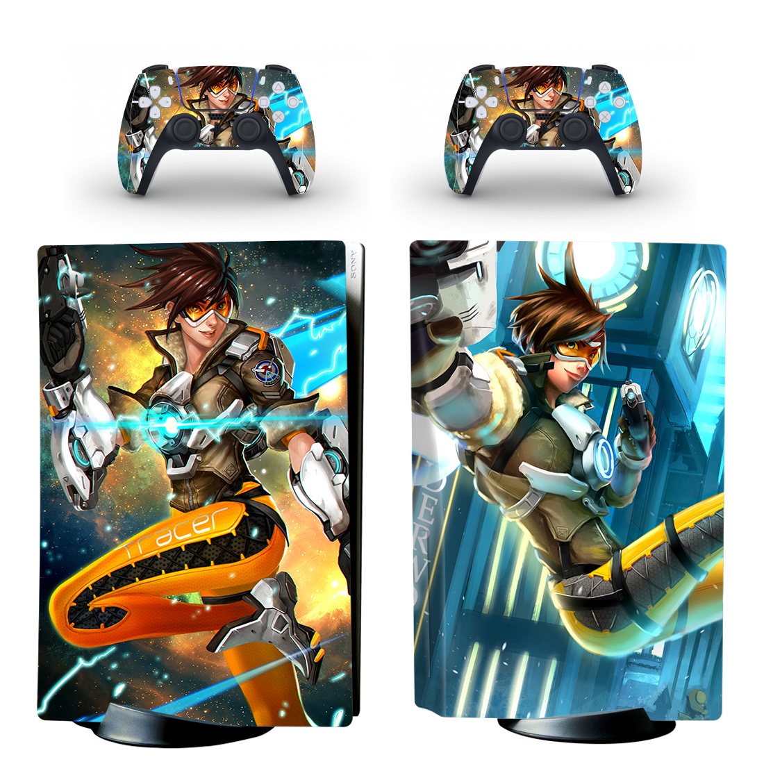 Overwatch Tracer PS5 Skin Sticker Decal