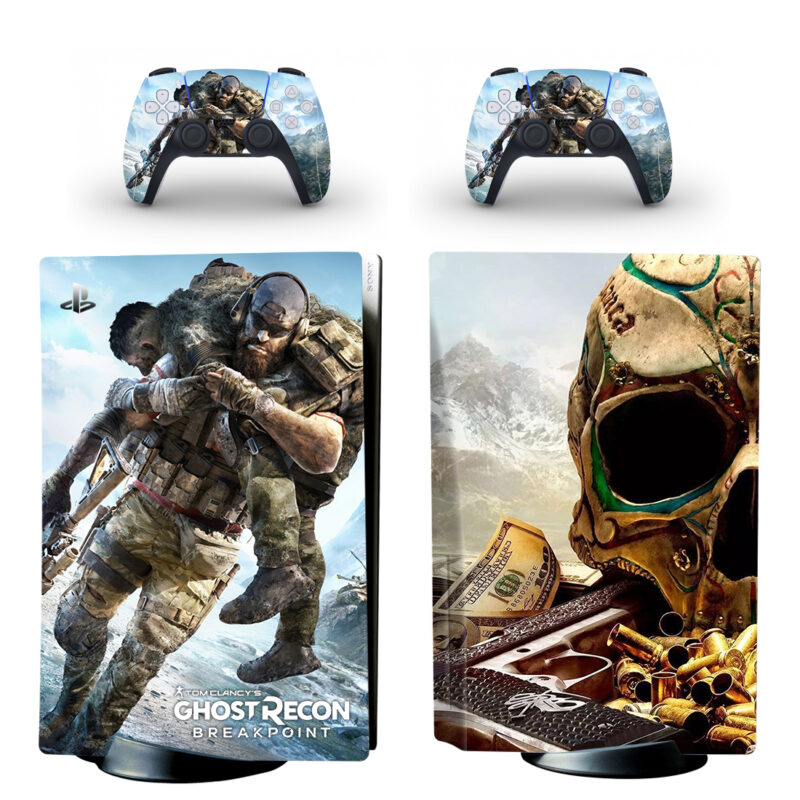 Tom Clancy’s Ghost Recon Breakpoint PS5 Skin Sticker Decal Design 1