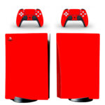 Red Color PS5 Skin Sticker Decal