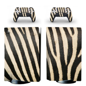 Zebra Pattern PS5 Skin Sticker And Controllers