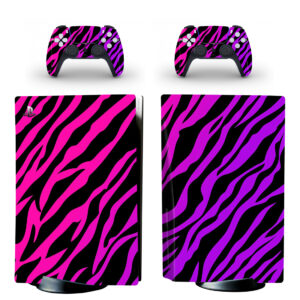 Pink And Black Zebra Pattern PS5 Skin Sticker Decal