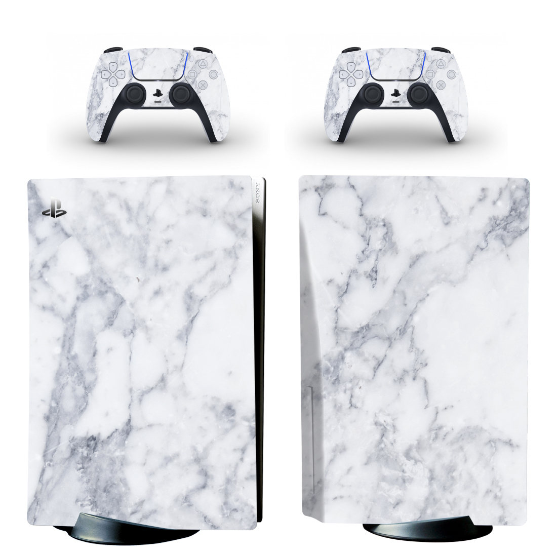 Abstract White Marble Texture PS5 Skin Sticker Decal