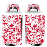 Blood Splatter Skull Pattern PS5 Skin Sticker Decal
