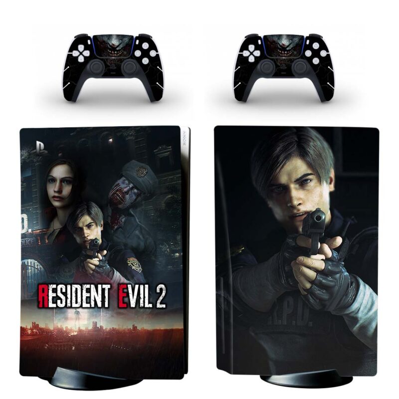 Resident Evil 2 PS5 Skin Sticker Decal Design 4