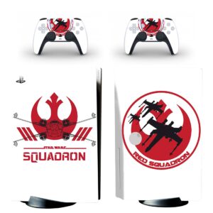 Star Wars Red Squadron PS5 Skin Sticker And Controllers
