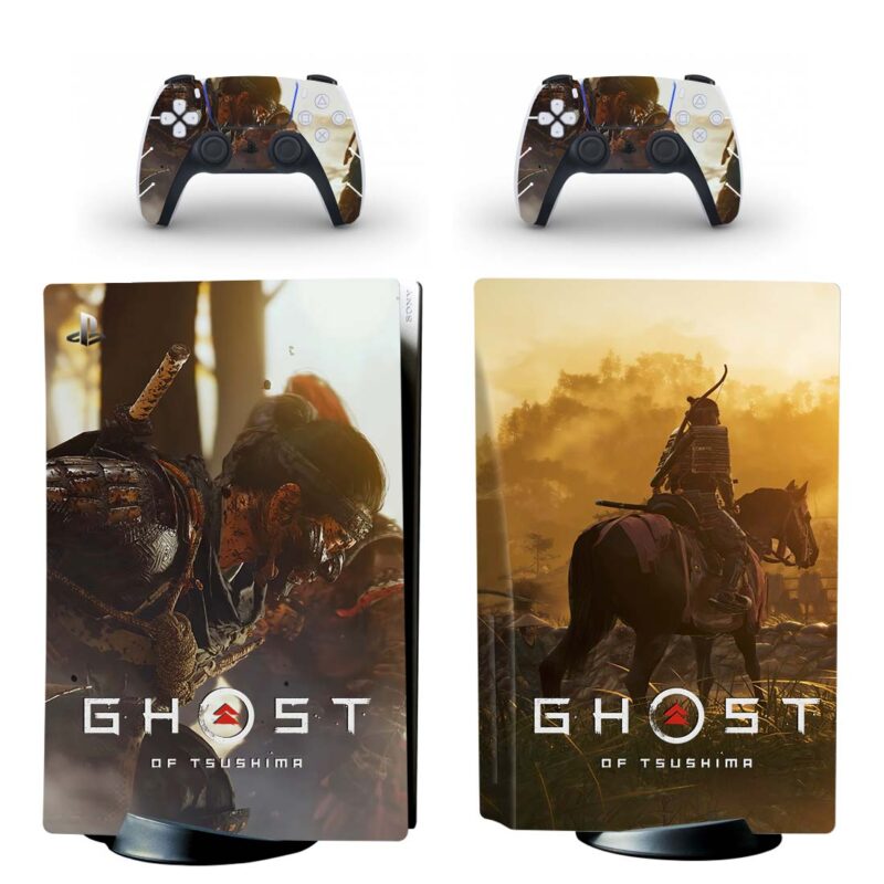 Ghost Of Tsushima PS5 Skin Sticker And Controllers Design 3