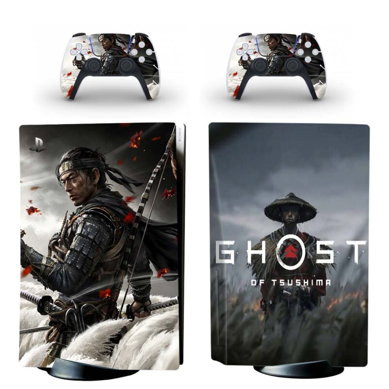 Ghost Of Tsushima PS5 Skin Sticker And Controllers Design 7