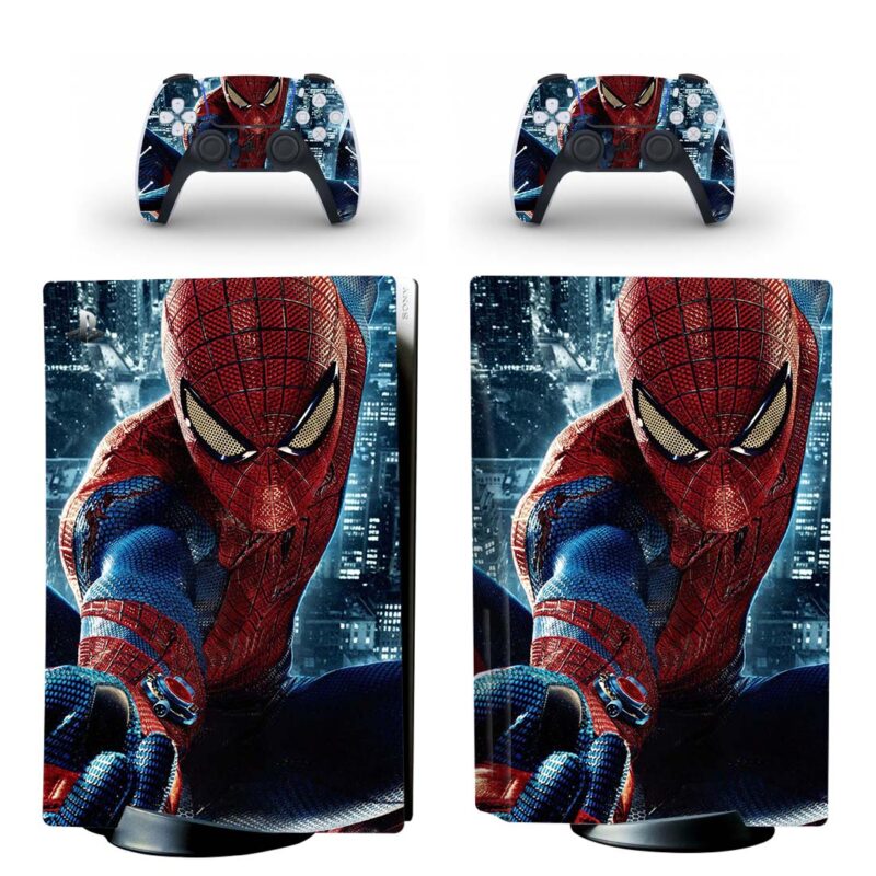 The Amazing Spider-Man PS5 Skin Sticker And Controllers