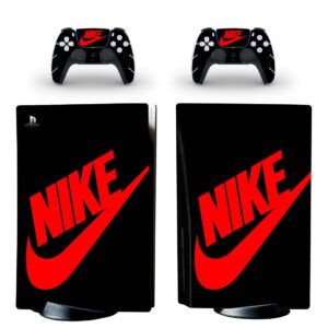 Black And Red Nike PS5 Skin Sticker Decal