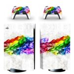 Abstract Colorful Flying Folds PS5 Skin Sticker Decal