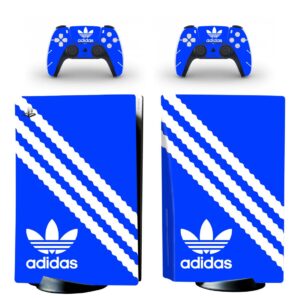 Blue And White Adidas PS5 Skin Sticker Decal