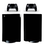 Black Color PS5 Skin Sticker Decal