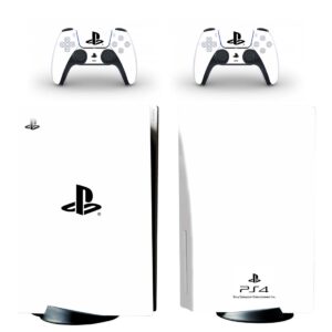 White Color PS5 Skin Sticker Decal