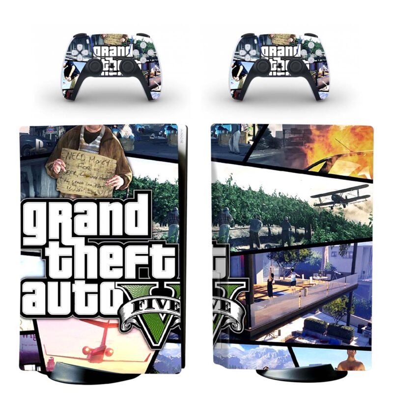 Grand Theft Auto V PS5 Skin Sticker Decal Design 6