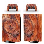 Brown Wood Knot Texture PS5 Skin Sticker Decal