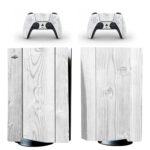 White Wood Plank Texture PS5 Skin Sticker Decal