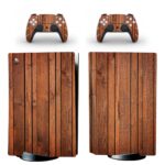 Brown Wood Grain Planks Texture PS5 Skin Sticker Decal