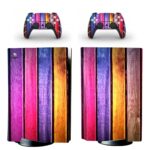 Multicolor Wood Texture PS5 Skin Sticker Decal