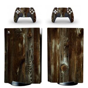 Old Wood Dark Plank Texture PS5 Skin Sticker Decal