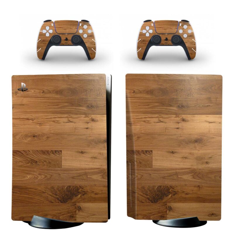 Light Brown Wood Floor Texture PS5 Skin Sticker Decal