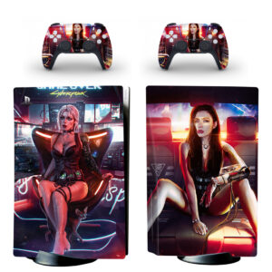 Cyberpunk 2077 PS5 Skin Sticker And Controllers Design 2