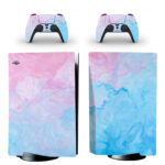 Blue And Pink Pastel Marble Texture PS5 Skin Sticker Decal