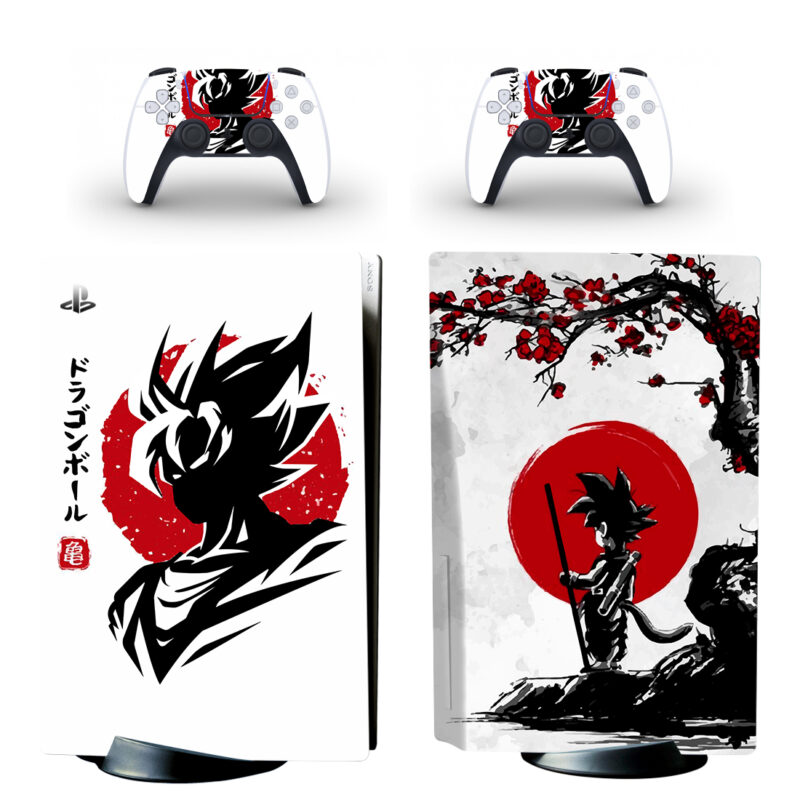 Dragon Ball Z Goku Red Cherry Blossom Tree PS5 Skin Sticker Decal