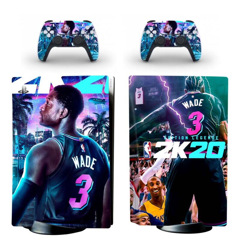 NBA 2K20 Dwyane Wade PS5 Skin Sticker And Controllers