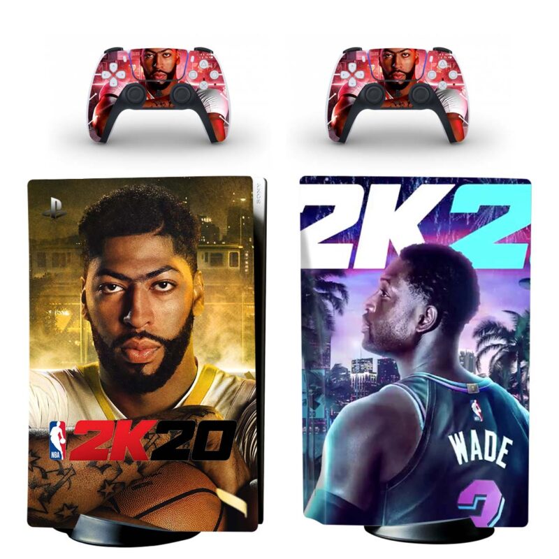 NBA 2K20 Anthony Davis And Dwyane Wade PS5 Skin Sticker And Controllers